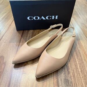 COACH Vae Skimmer Slingback Ballerina Flats Womens Size 10B Tried On